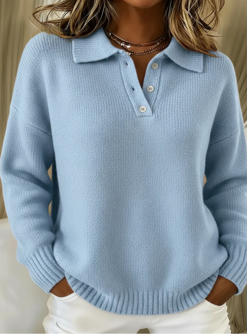 Olivia | Elegant Polo Sweater