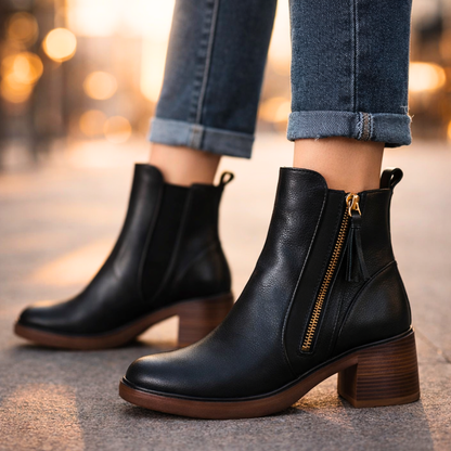 Odette Leather Ankle Boots