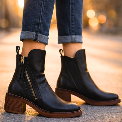 Odette Leather Ankle Boots