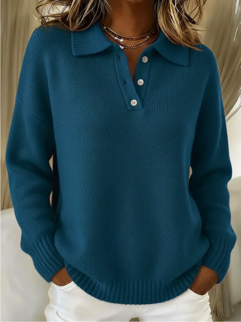 Olivia | Elegant Polo Sweater