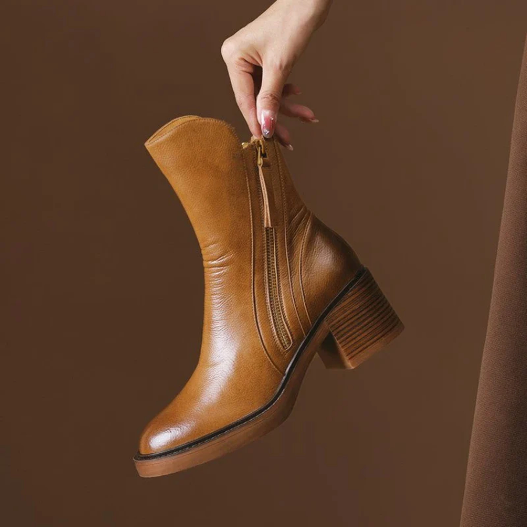 Odette Leather Ankle Boots