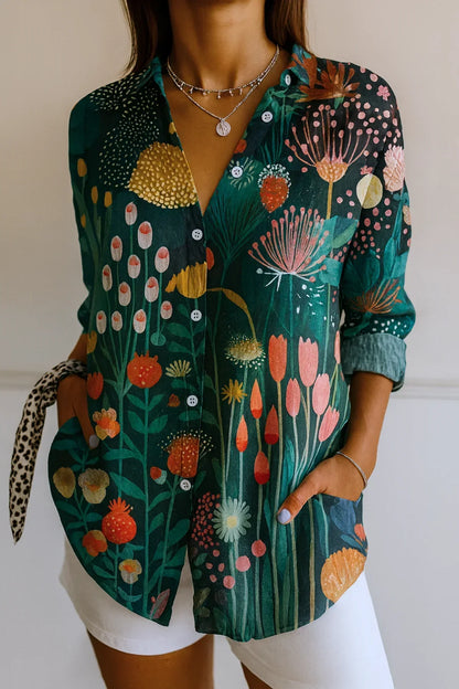 Astra | Colourful Pattern Blouse