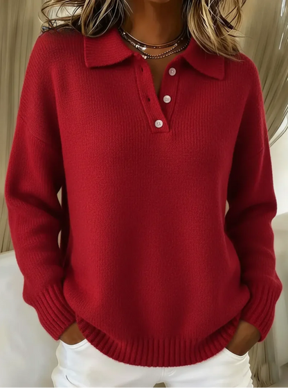 Olivia | Elegant Polo Sweater