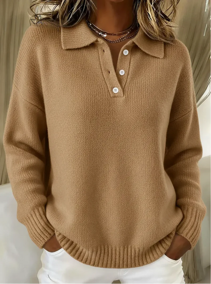 Olivia | Elegant Polo Sweater