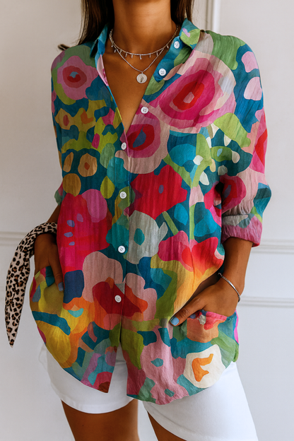 Astra | Colourful Pattern Blouse