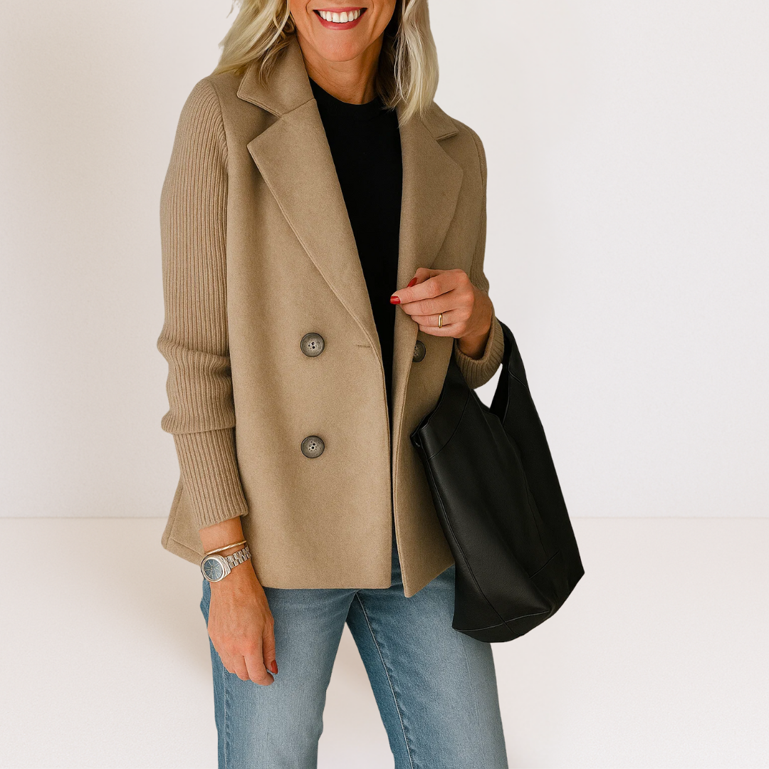 Celeste | Knit Sleeve Blazer