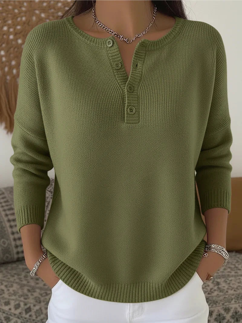 Mira | Knitted Sweater With Button Closure