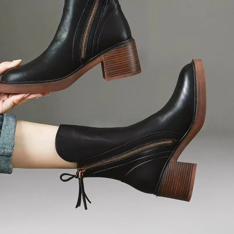 Odette Leather Ankle Boots