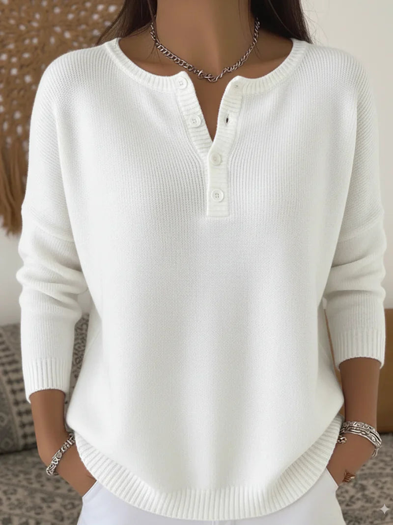 Mira | Knitted Sweater With Button Closure