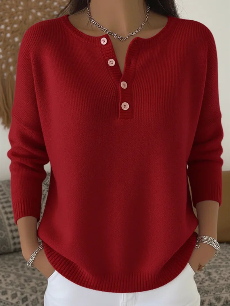 Mira | Knitted Sweater With Button Closure