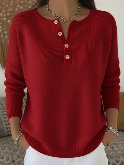 Mira | Knitted Sweater With Button Closure