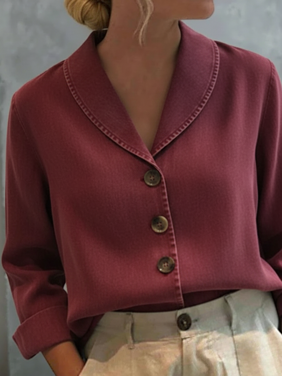 Vintage Denim Button Top