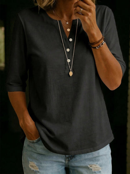 Classic Henley Collar Shirt