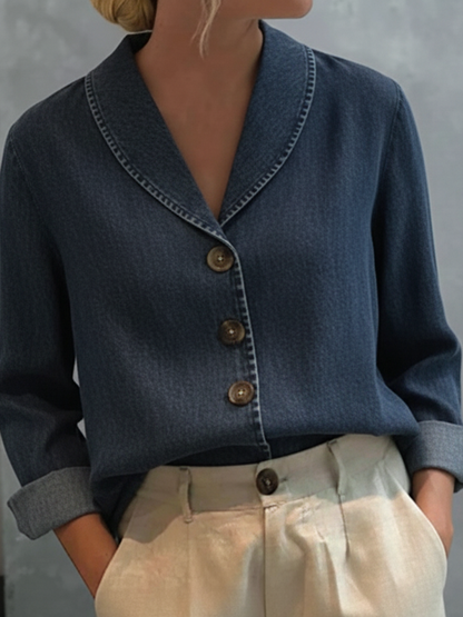 Vintage Denim Button Top