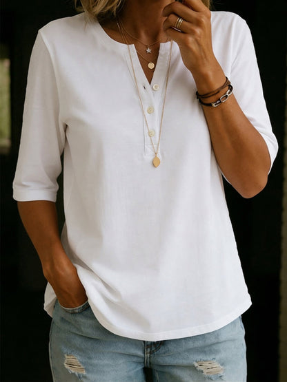 Classic Henley Collar Shirt