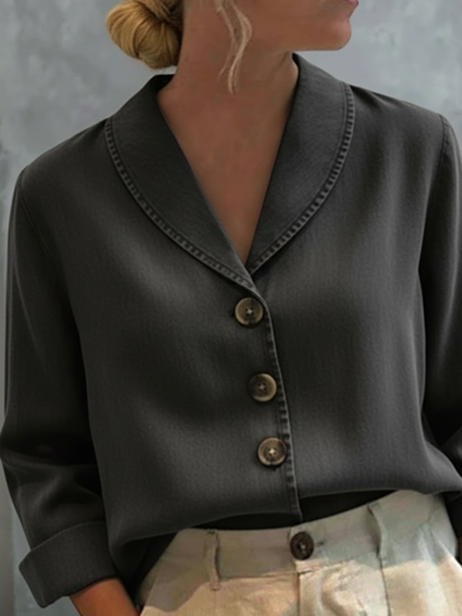 Vintage Denim Button Top