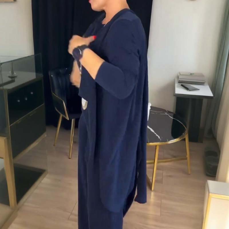 Elegant Longline Cardigan 3-Piece Set